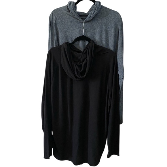 2-pack Gray and Black Hooded Sweatshirts Casual Fit - Picture 5 of 13